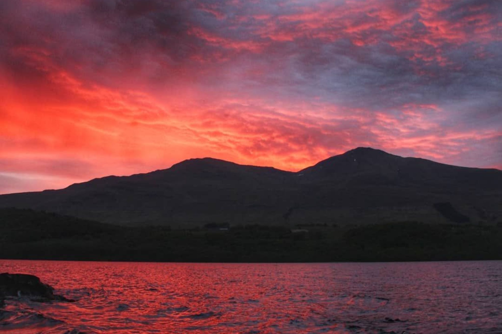 Loch Tay showcasing its magical sunset colours