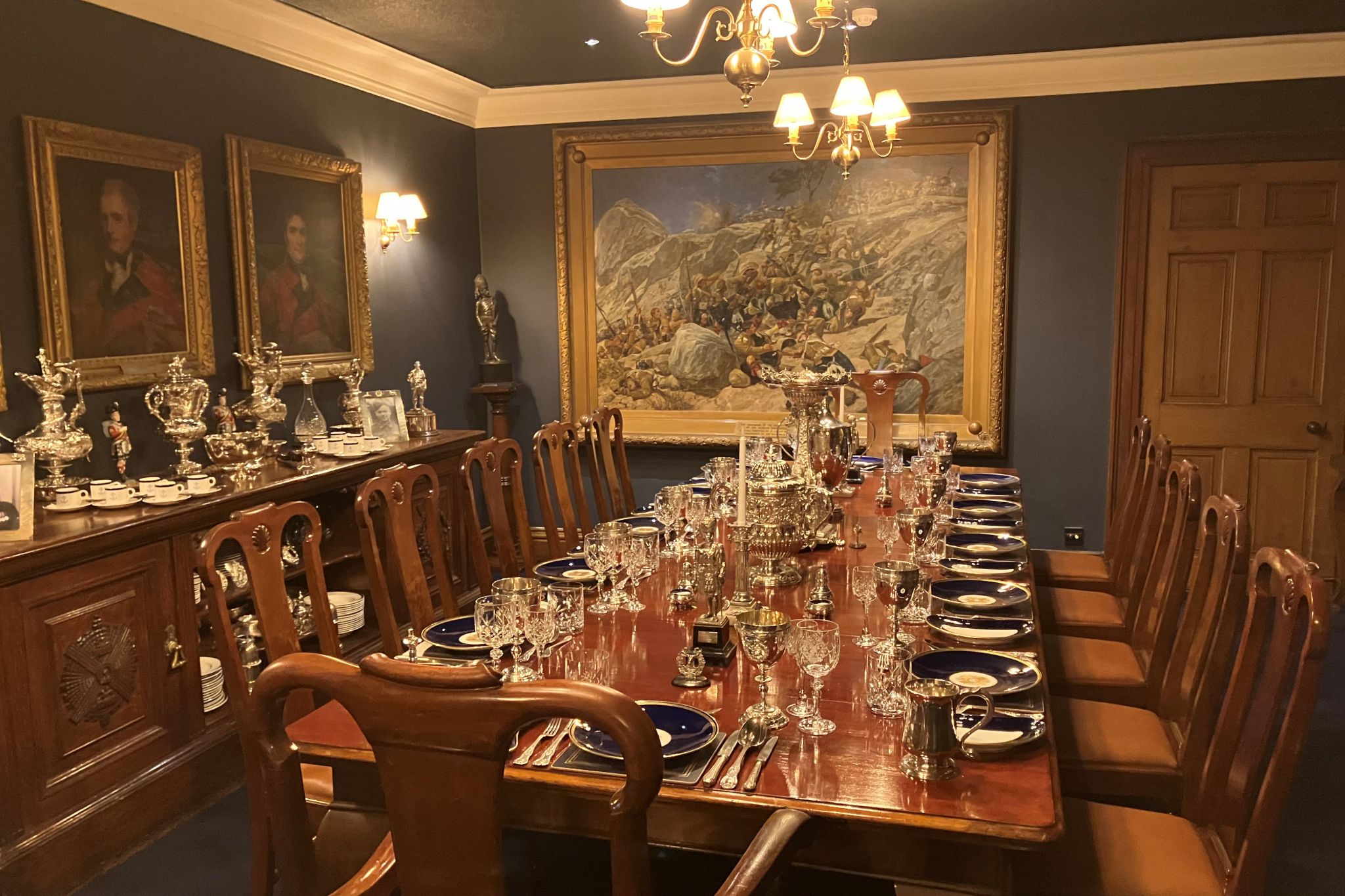 The regimental dining room at Gordon Highlanders Museum